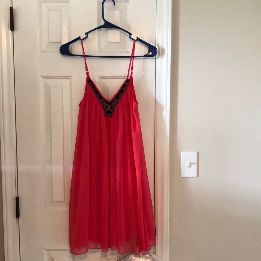 Pink mini express chiffon dress size xs